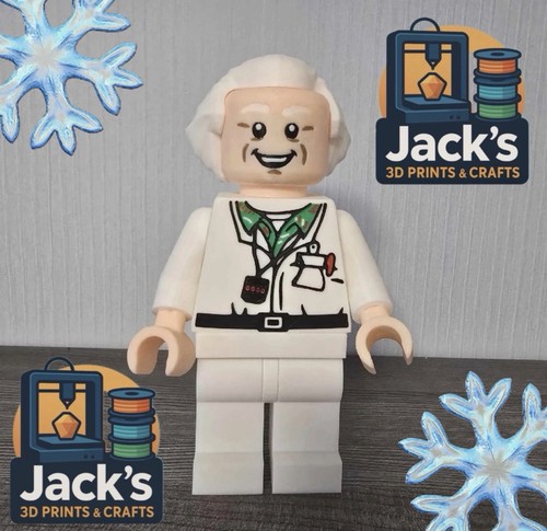 Lego inspired doc brown - brown, back